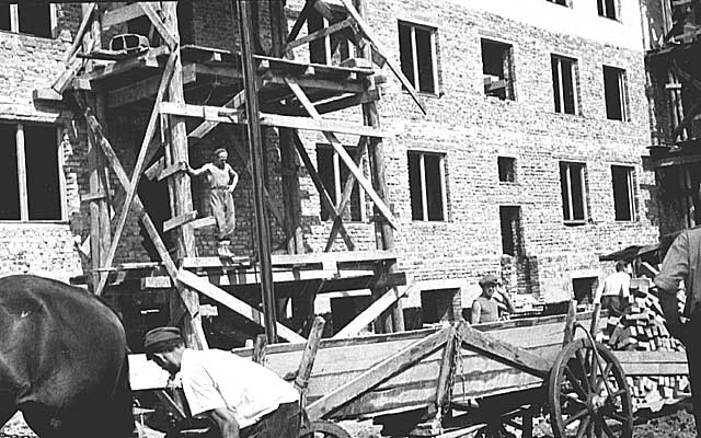  Rok 1953. Transport konny na budowie